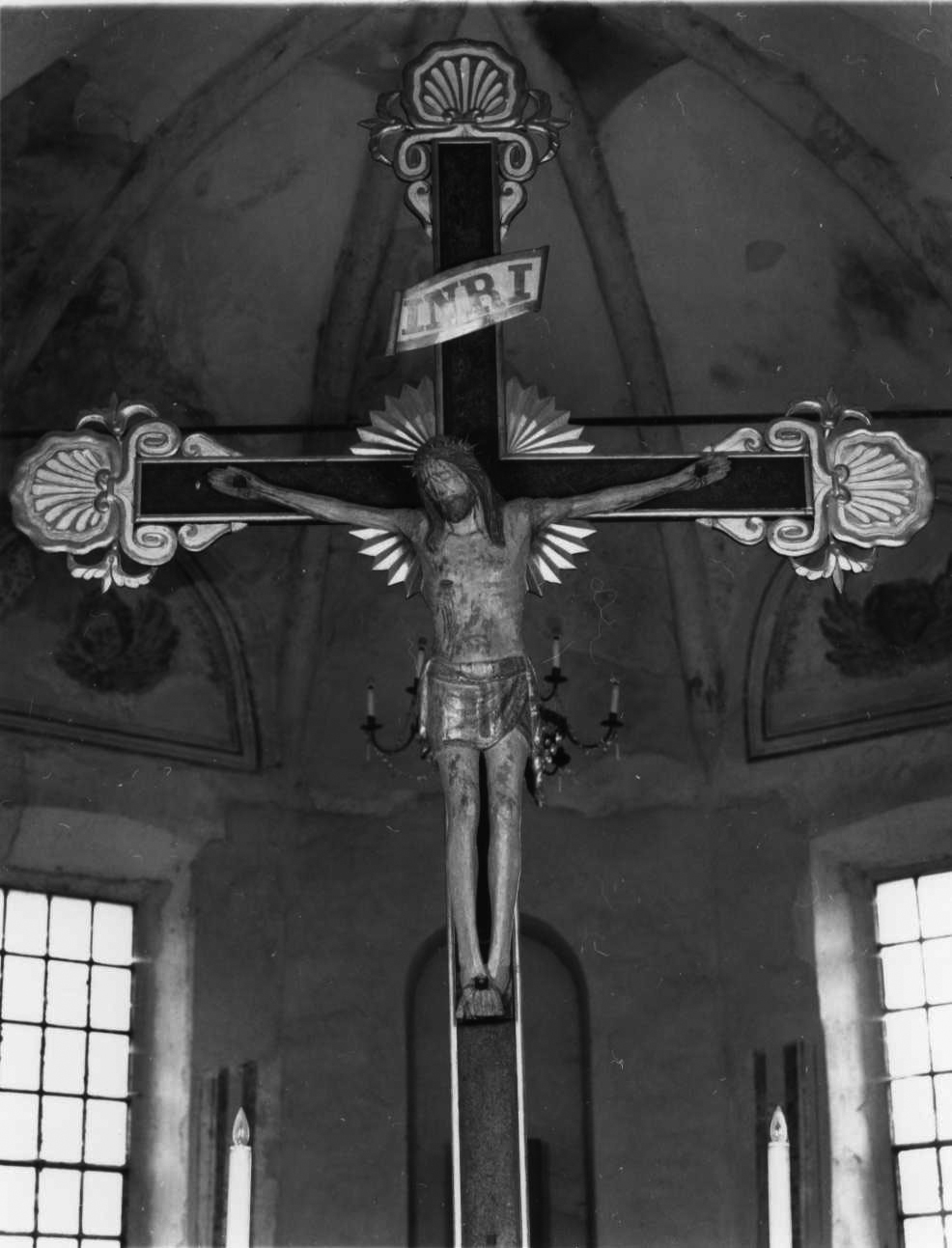 Cristo crocifisso (statua, elemento d'insieme) di Baldino di Surso (seconda metà sec. XV)