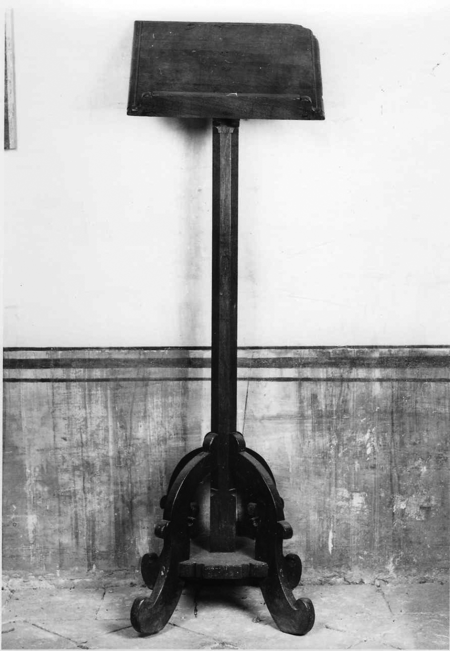 leggio a piede, opera isolata - bottega piemontese (prima metà sec. XIX)