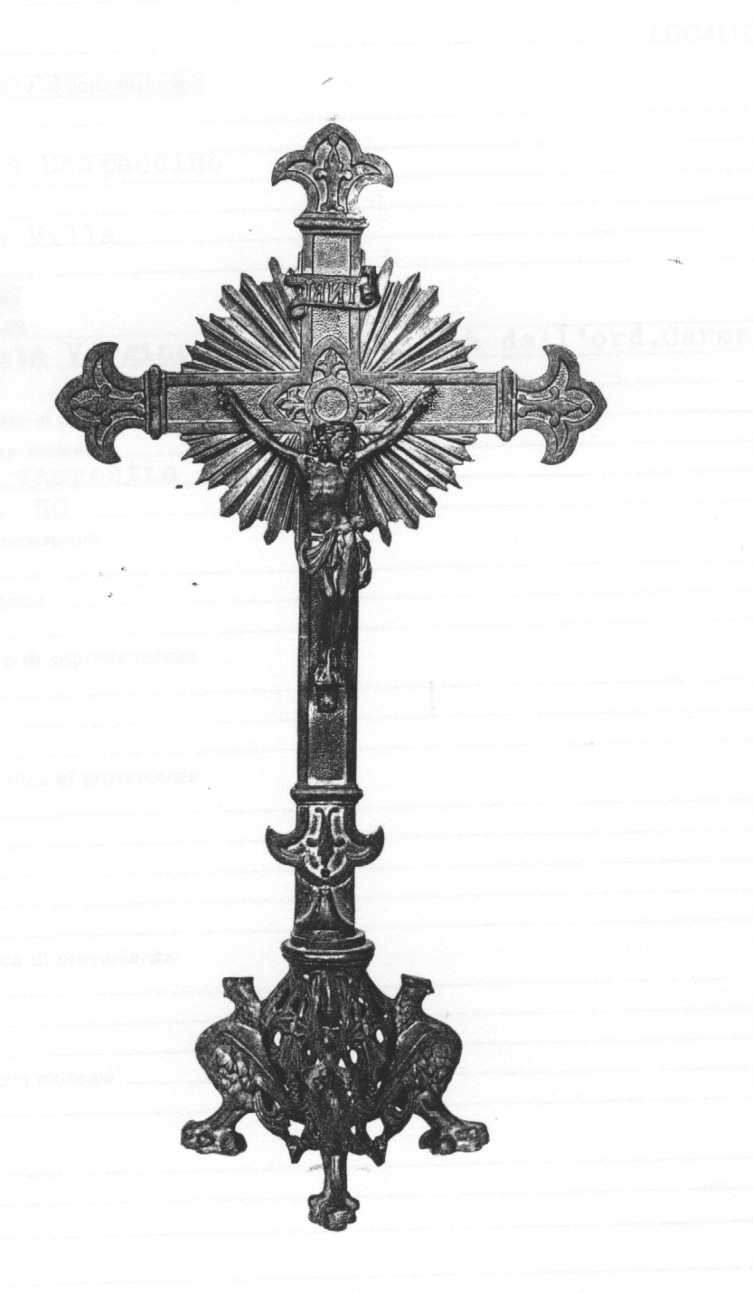 Cristo crocifisso (croce da tavolo, opera isolata) di Bertarelli Fratelli Ditta (fine/inizio secc. XIX/ XX)