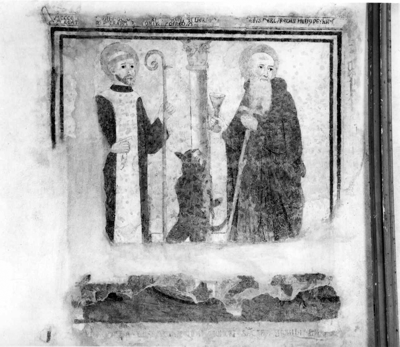 Sant'Alberto da Vercelli e Sant'Antonio Abate (dipinto, elemento d'insieme) - ambito lombardo-piemontese (inizio sec. XV)