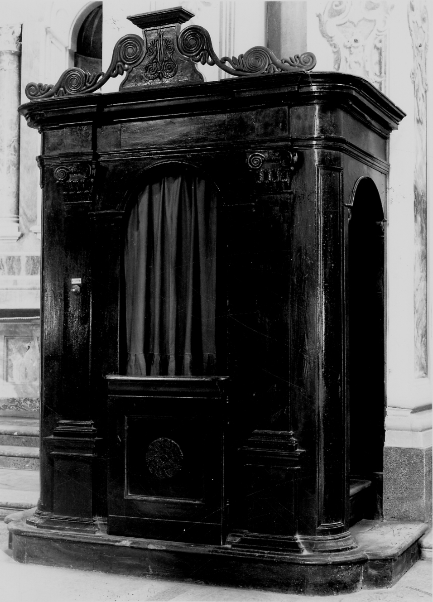 confessionale, serie - bottega piemontese (metà sec. XIX)