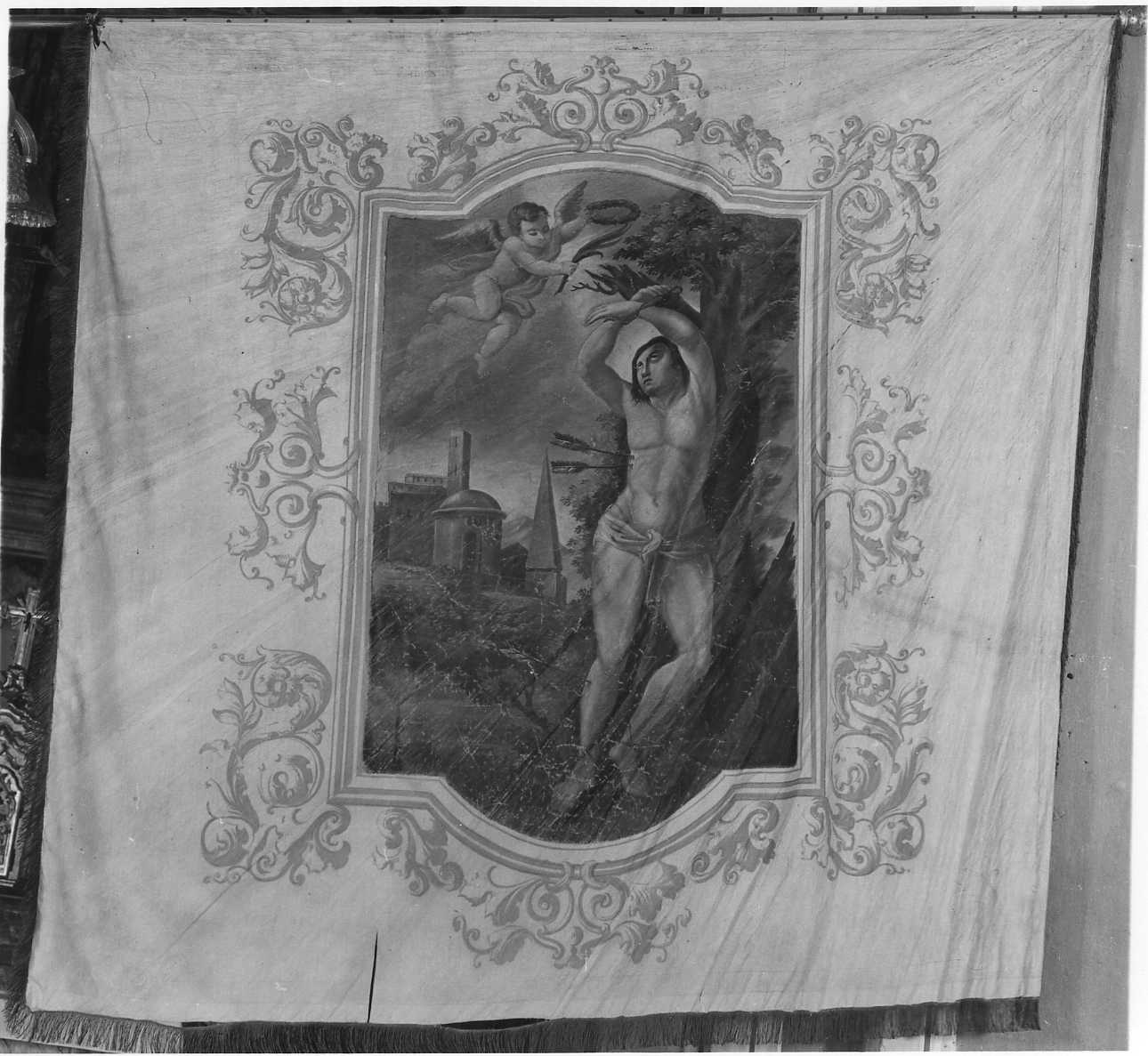 stendardo processionale, opera isolata - ambito piemontese (seconda metà sec. XIX)