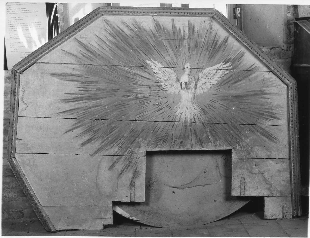 colomba dello Spirito Santo (baldacchino da pulpito, frammento) - ambito piemontese (prima metà sec. XIX)