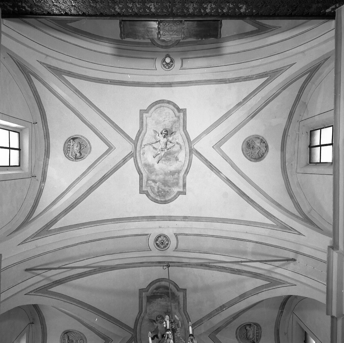 angioletto con cartiglio (dipinto, opera isolata) - ambito astigiano (seconda metà sec. XIX)