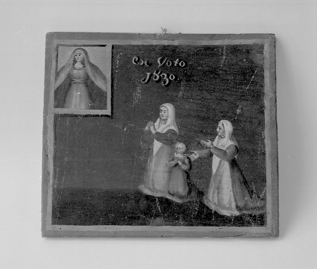 Intervento della Madonna per protezione (ex voto, opera isolata) - ambito piemontese (secondo quarto sec. XIX)