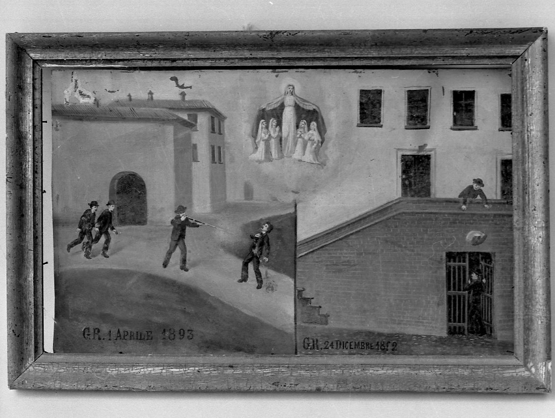 Intervento della Madonna della Misericordia per sventare un incidente (ex voto, opera isolata) - ambito torinese (fine sec. XIX)