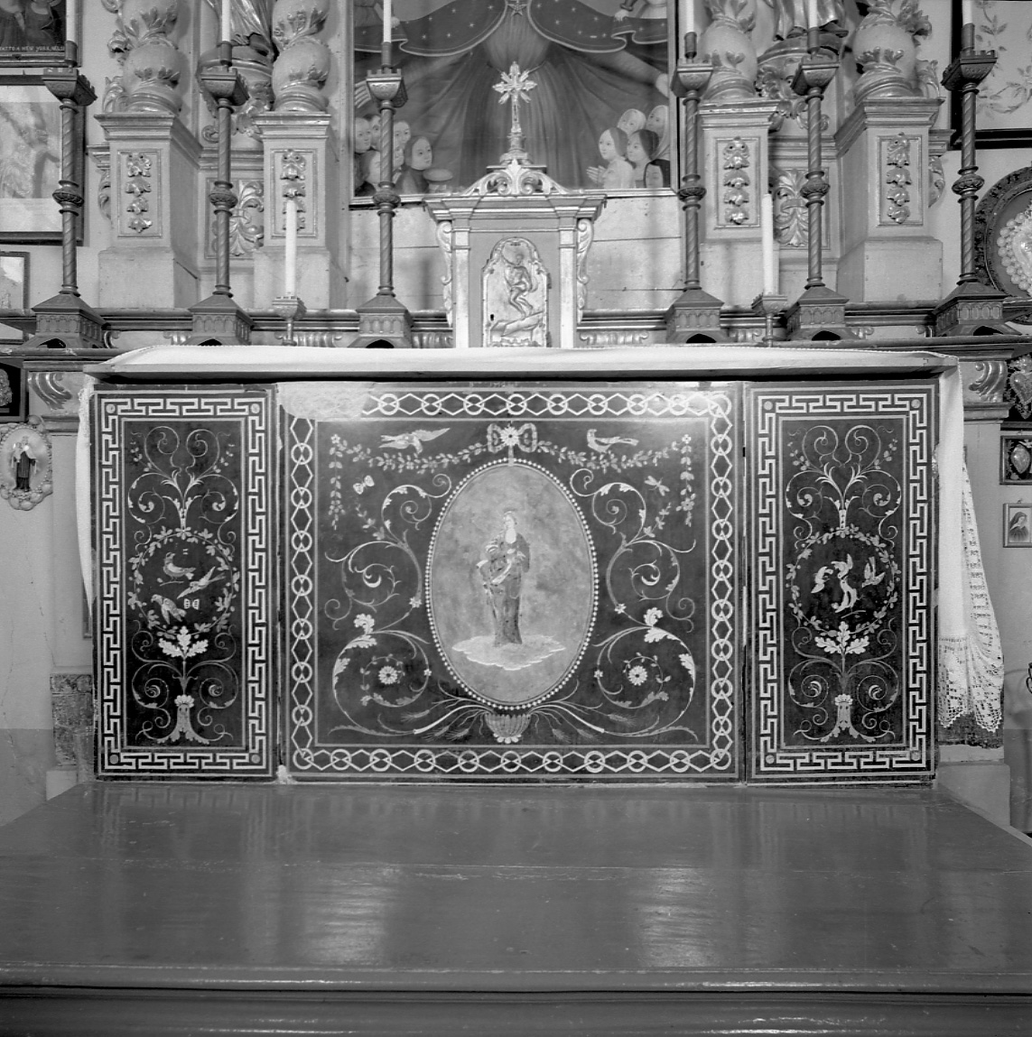Madonna Immacolata (paliotto - a pannello piano, opera isolata) - ambito luganese (fine sec. XVIII)