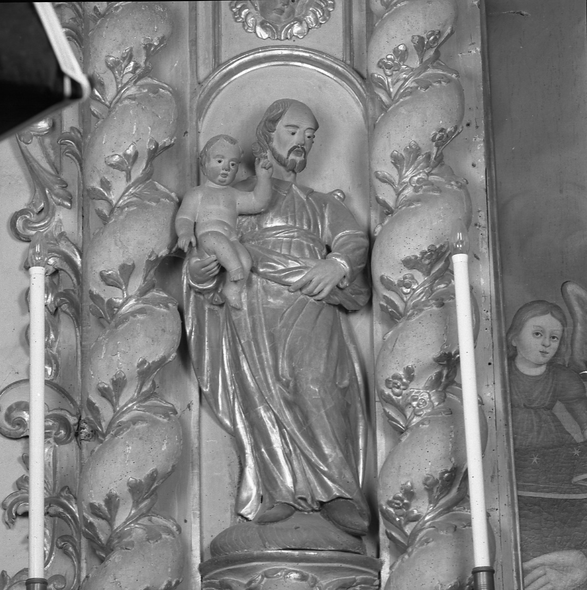 San Giuseppe e Gesù Bambino (scultura, elemento d'insieme) - ambito piemontese (primo quarto sec. XVII)