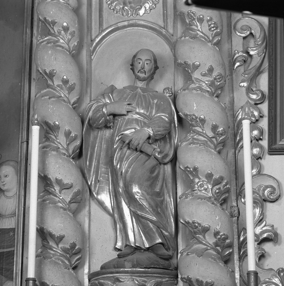 Sant'Agostino (scultura, elemento d'insieme) - ambito piemontese (primo quarto sec. XVII)