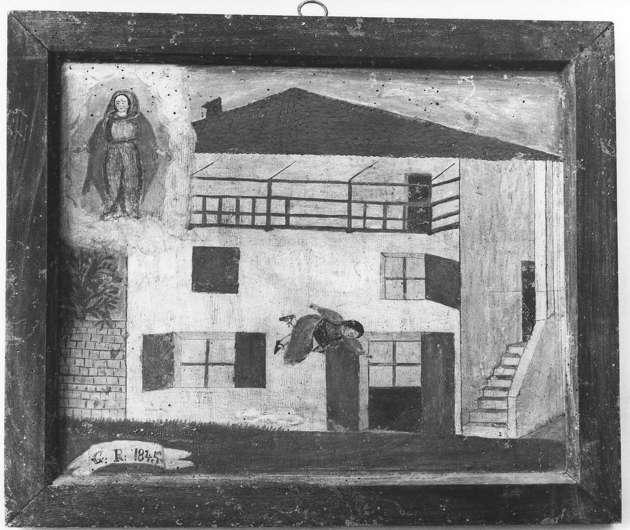 Madonna intercede in un incidente (ex voto, opera isolata) - ambito piemontese (secondo quarto sec. XIX)