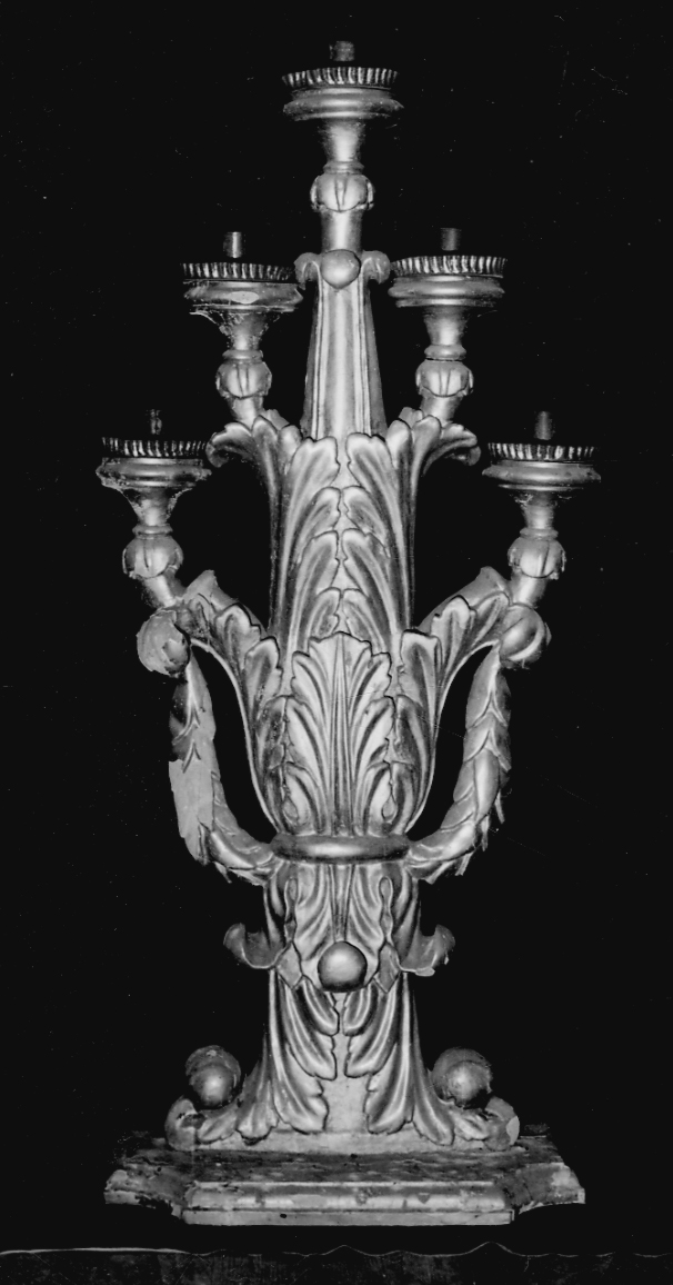candelabro, serie - bottega piemontese (fine sec. XVIII)
