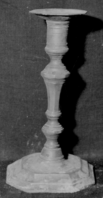 candeliere, opera isolata - bottega biellese (sec. XVIII)