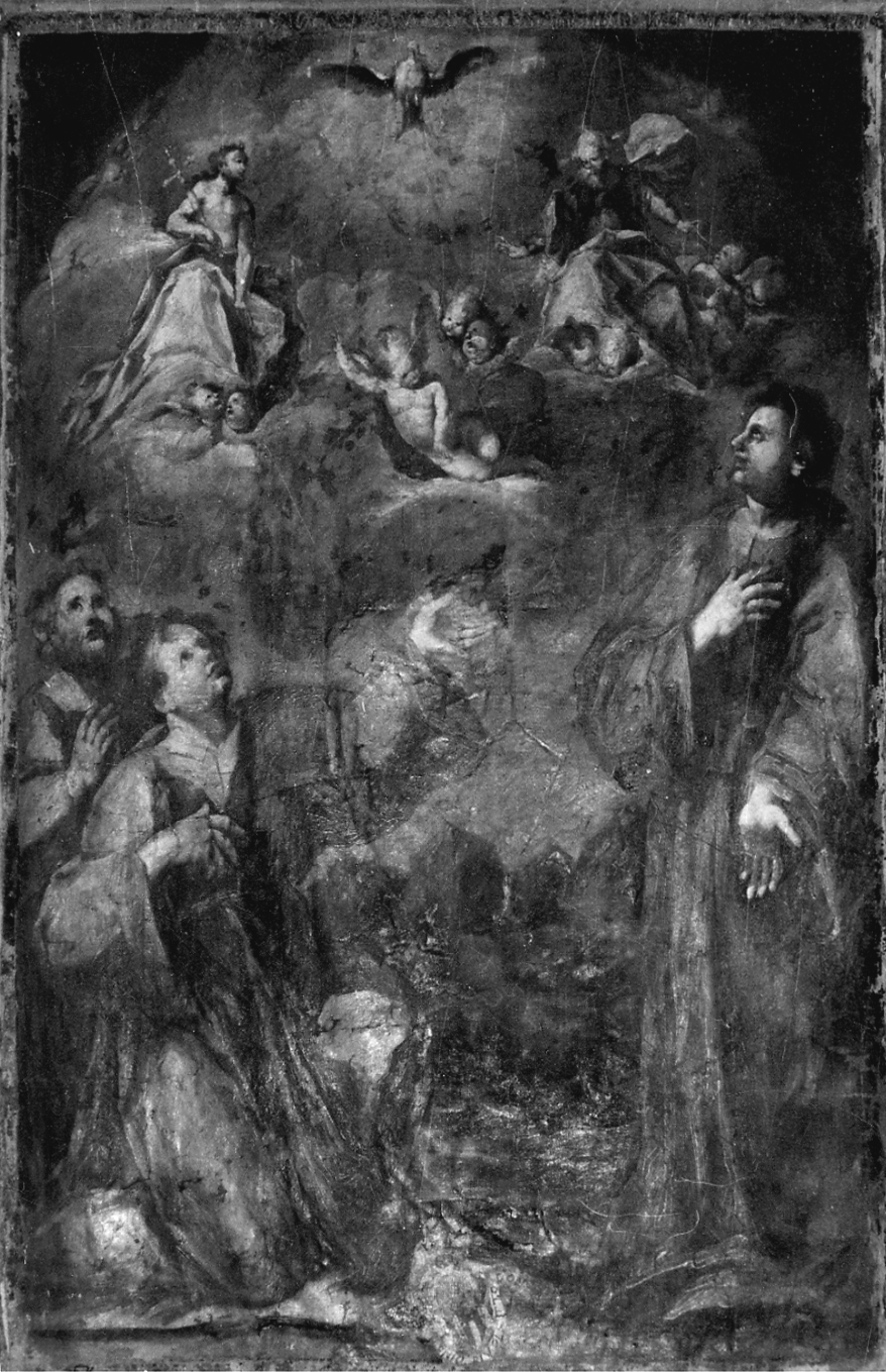 adorazione della Trinità (dipinto, opera isolata) - ambito biellese (ultimo quarto sec. XVII)