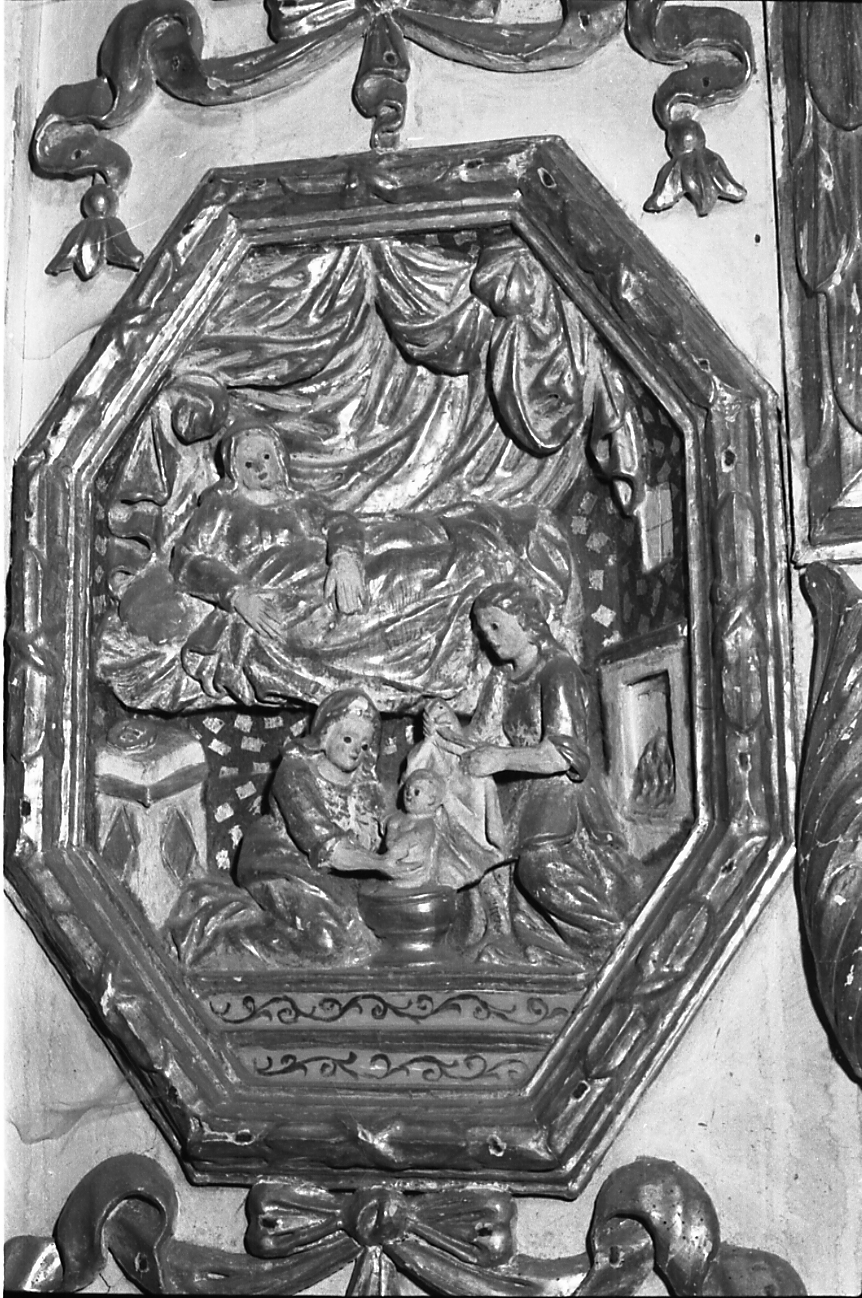 natività di Gesù (rilievo) di Serpentiere Giovanni Battista (fine sec. XVII)