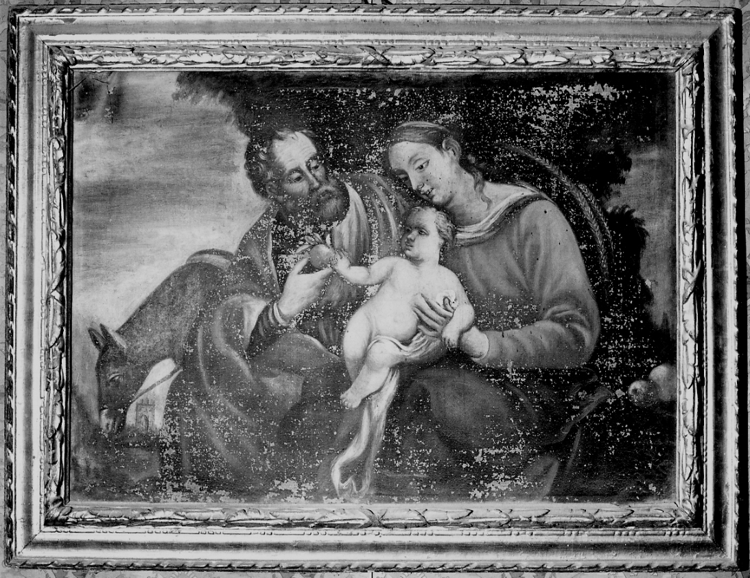 riposo nella fuga in Egitto (dipinto, opera isolata) - ambito vercellese (seconda metà sec. XVII)