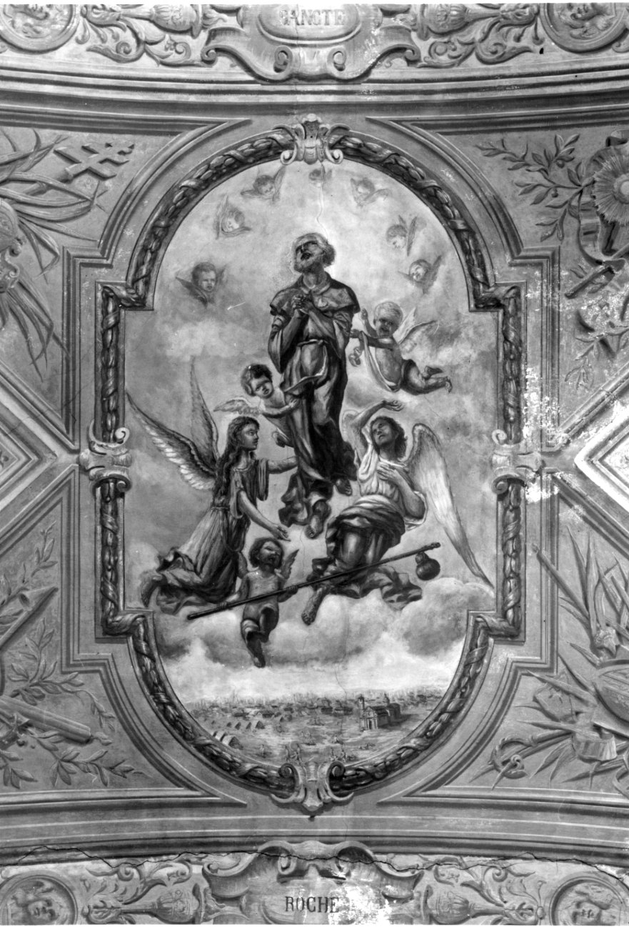 gloria di San Rocco (dipinto, opera isolata) di Capellaro Alfreno (inizio sec. XX)
