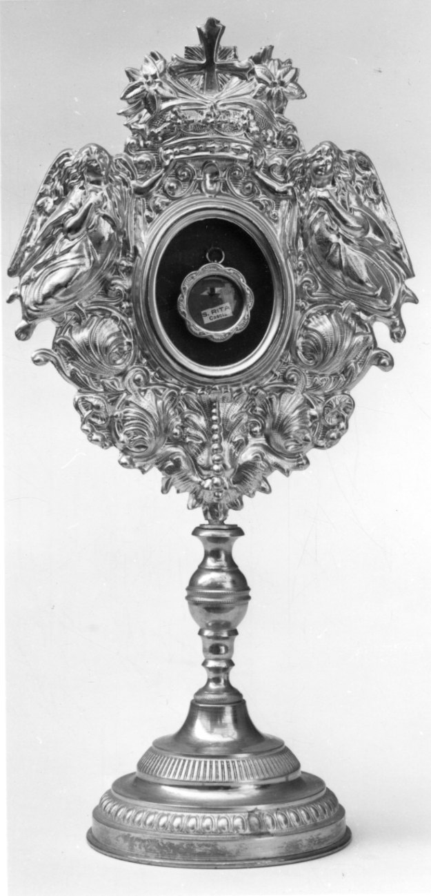 reliquiario - a ostensorio, serie - bottega milanese (fine/inizio secc. XIX/ XX)