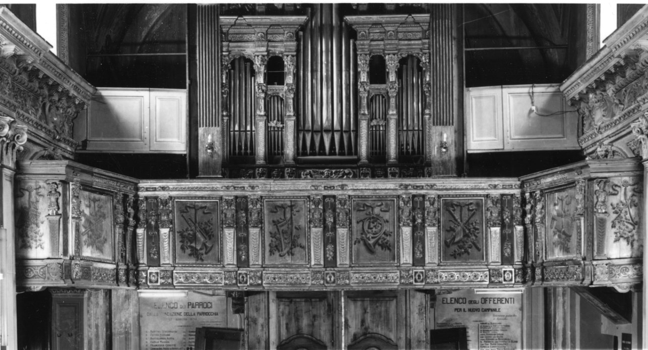 strumenti musicali (tribuna d'organo, opera isolata) di Botto Pietro (inizio sec. XVII)