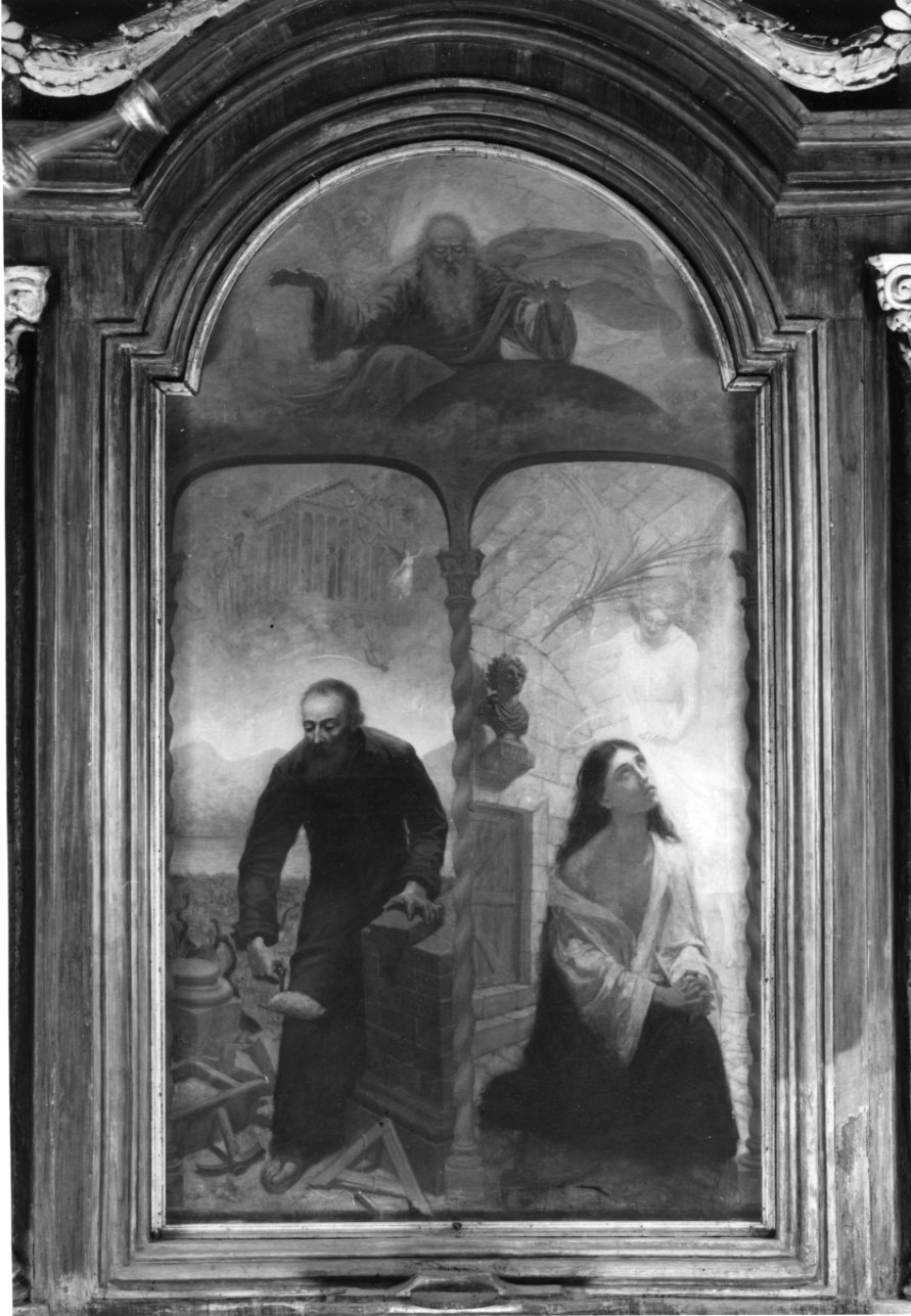 San Giulio e Sant'Agata (dipinto, opera isolata) di Capellaro Alfreno (inizio sec. XX)