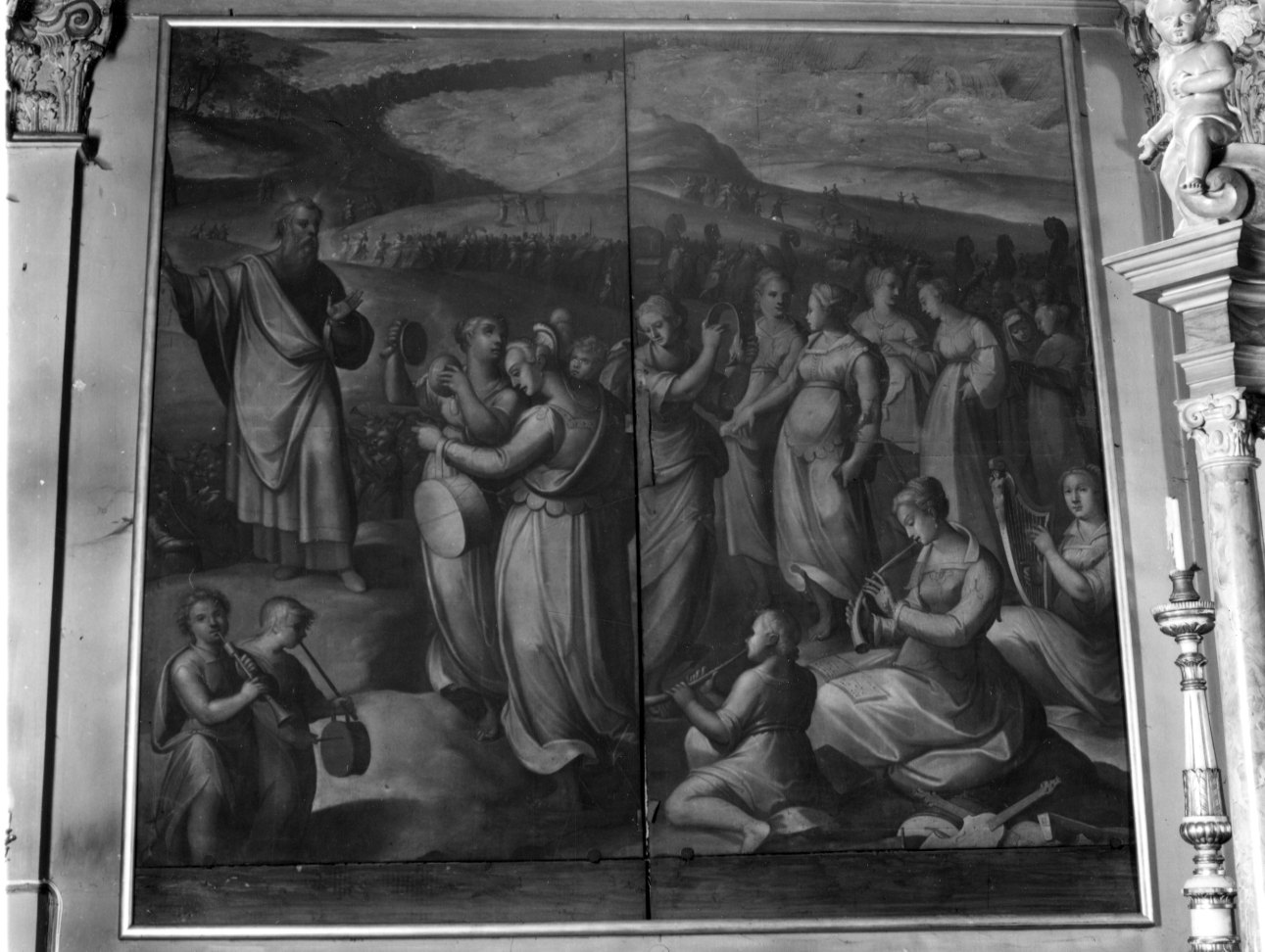 passaggio del mar Rosso (dipinto, opera isolata) di Zuccaro Mario (sec. XVII)