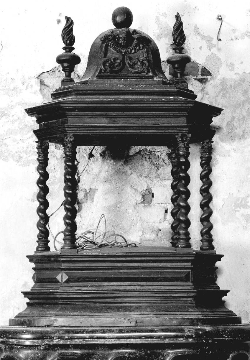 coperchio del fonte battesimale, opera isolata di Auregio Termine Carlo Francesco, Auregio Termine Pietro Giuseppe (primo quarto sec. XVIII)