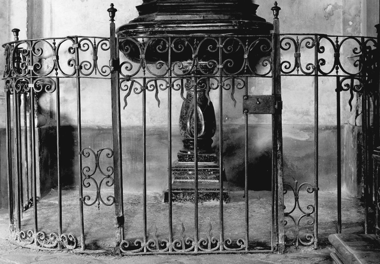 cancellata del fonte battesimale, opera isolata - bottega piemontese (sec. XVIII)