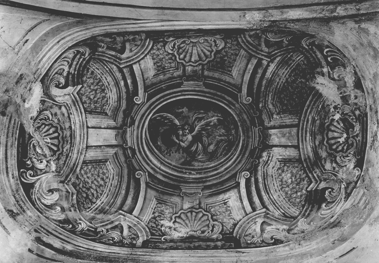 angelo con cappello vescovile (dipinto, opera isolata) - ambito piemontese (sec. XIX)