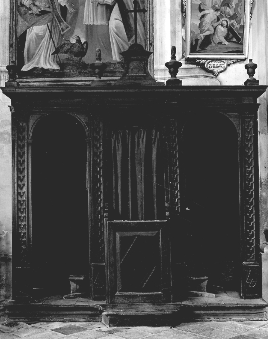 confessionale, opera isolata - bottega piemontese (sec. XVII)