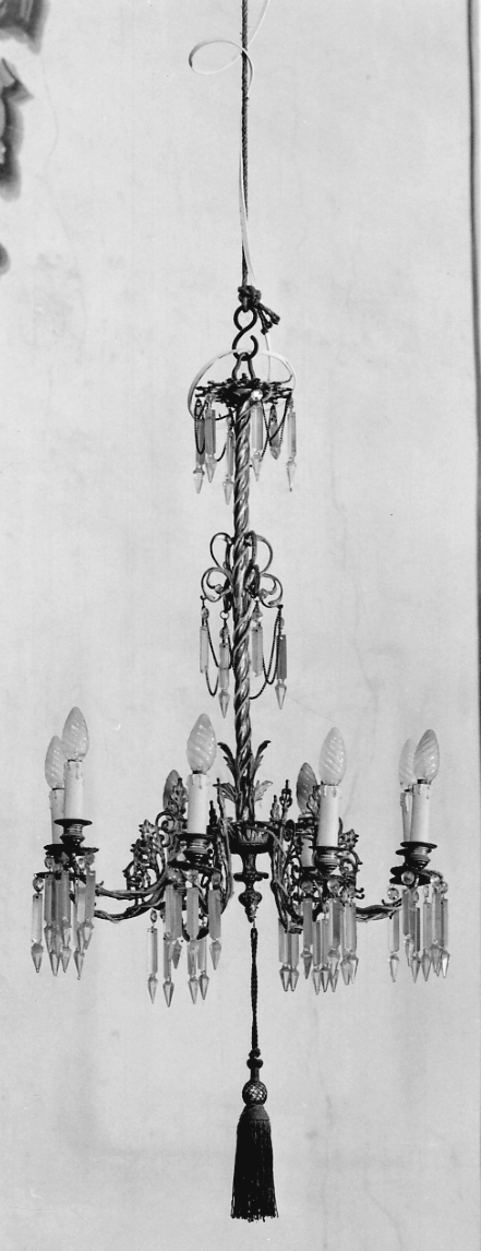 lampadario - a bracci, serie - bottega piemontese (prima metà sec. XX)