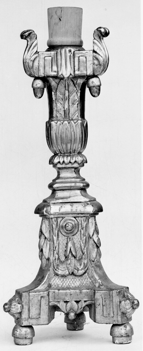 base per il cero pasquale, opera isolata - bottega piemontese (prima metà sec. XIX)