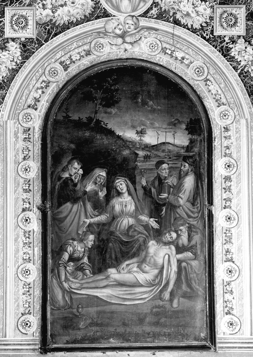 Pietà (dipinto, opera isolata) di Giovenone Giuseppe il Giovane (seconda metà sec. XVI)