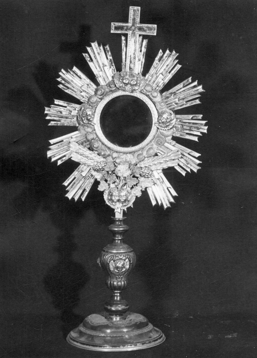 ostensorio - a raggiera, opera isolata - bottega piemontese (sec. XIX)