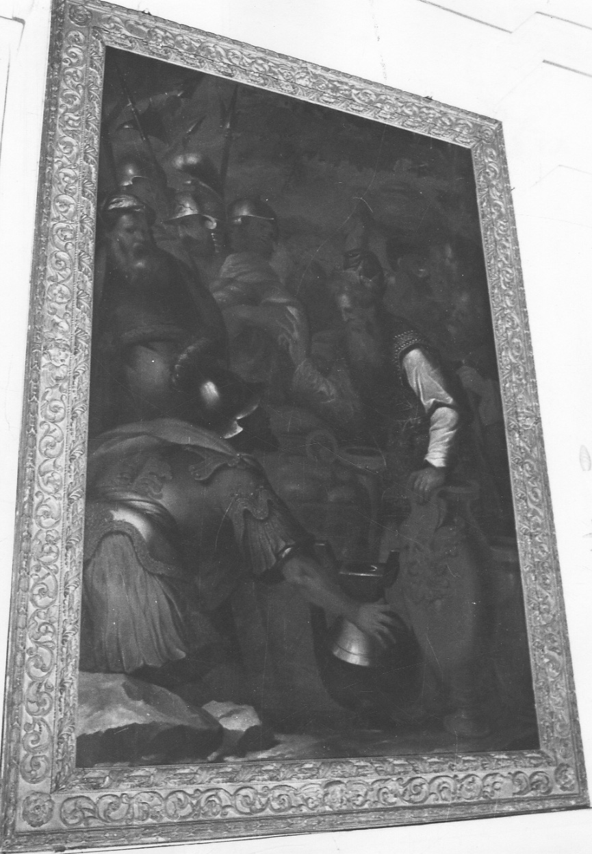 Melchisedec benedice il pane e il vino (dipinto, opera isolata) di Zamorra Carlo Agostino (ultimo quarto sec. XVII)