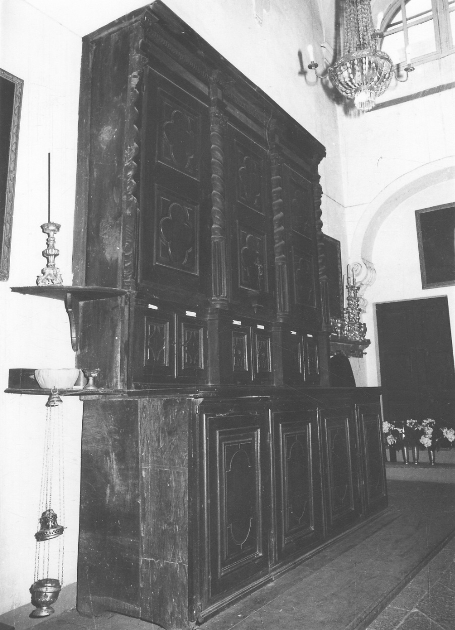 mobile da sacrestia con alzata, opera isolata di Marchisio Giovanni (ultimo quarto sec. XVII)