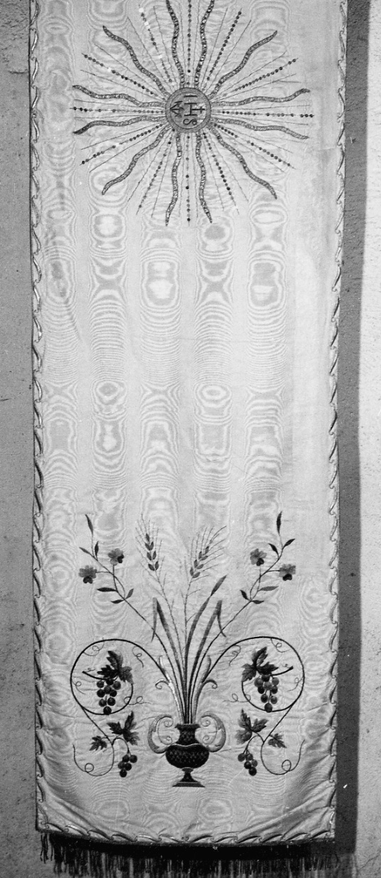 velo omerale, elemento d'insieme - manifattura italiana (fine/inizio secc. XIX/ XX)