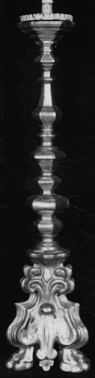 candeliere, serie - bottega vercellese (terzo quarto sec. XVIII)