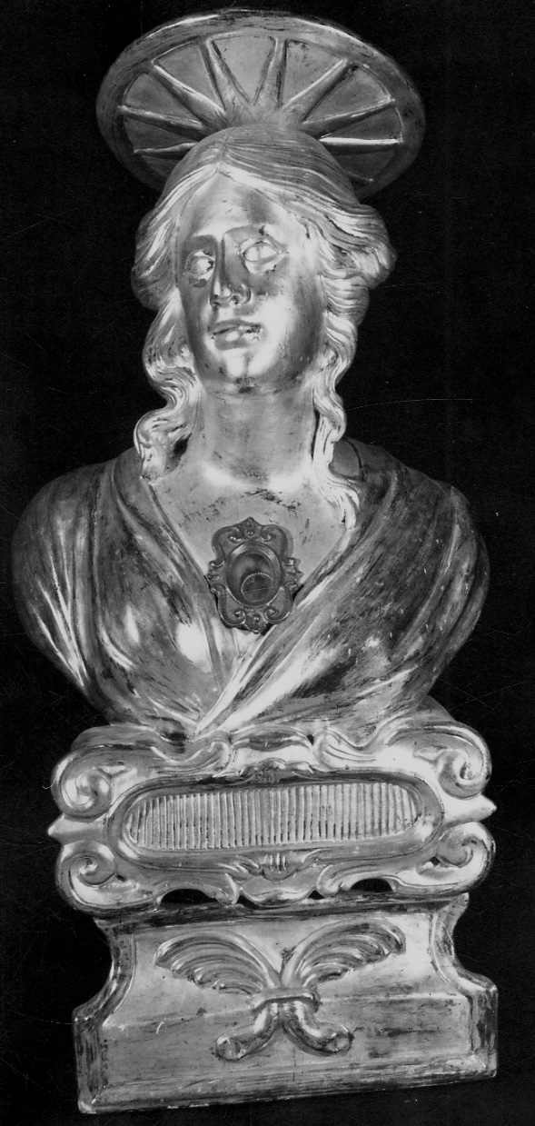 Santa (reliquiario - a busto, elemento d'insieme) - bottega piemontese (seconda metà sec. XVIII)