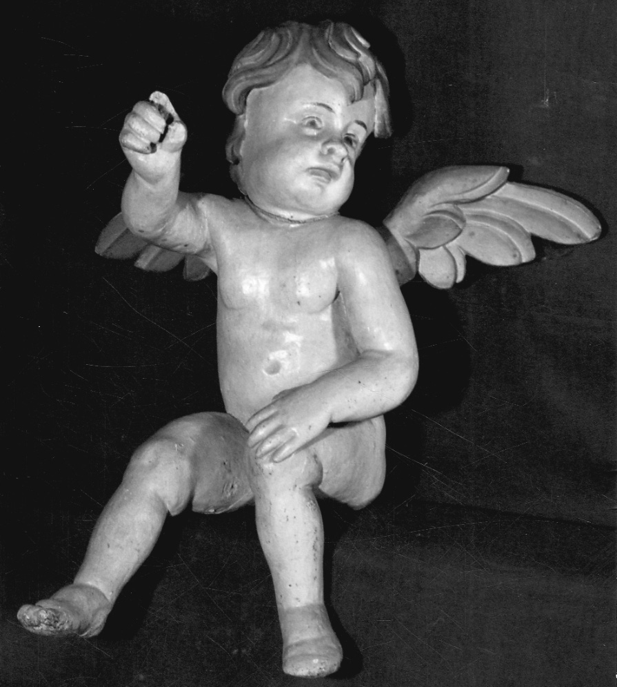 putto alato (busto, opera isolata) - bottega piemontese (seconda metà sec. XIX)