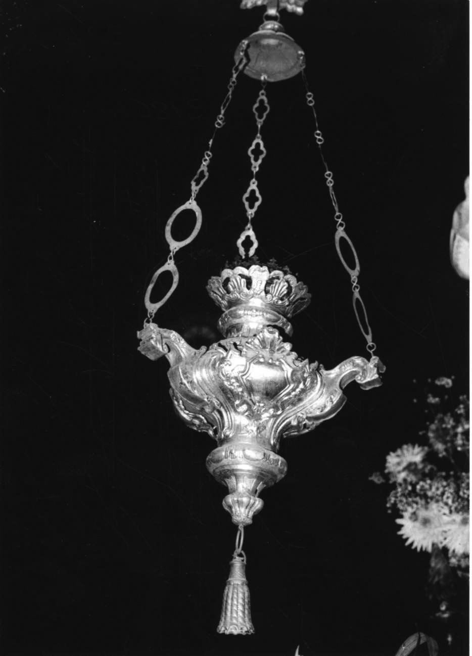 lampada pensile a vaso, serie - bottega piemontese (sec. XVIII)