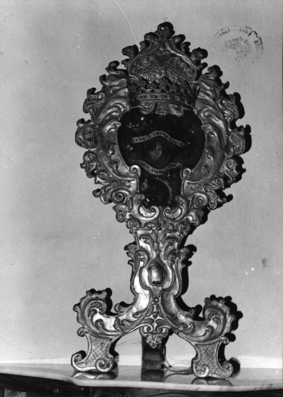 reliquiario - a ostensorio, serie - bottega piemontese (secondo quarto sec. XVIII)