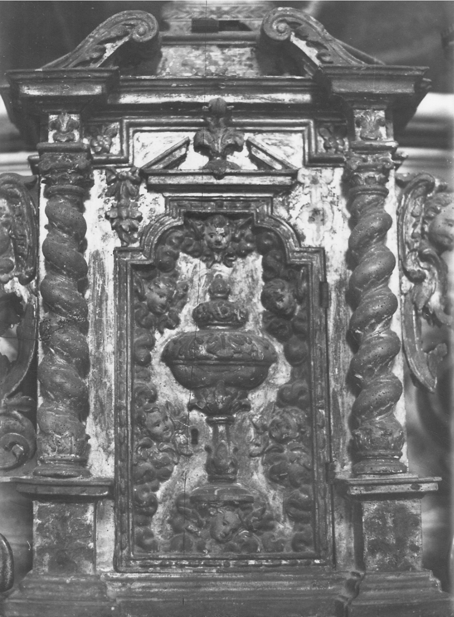 tabernacolo - a frontale architettonico, opera isolata - bottega biellese (fine/inizio secc. XVII/ XVIII)