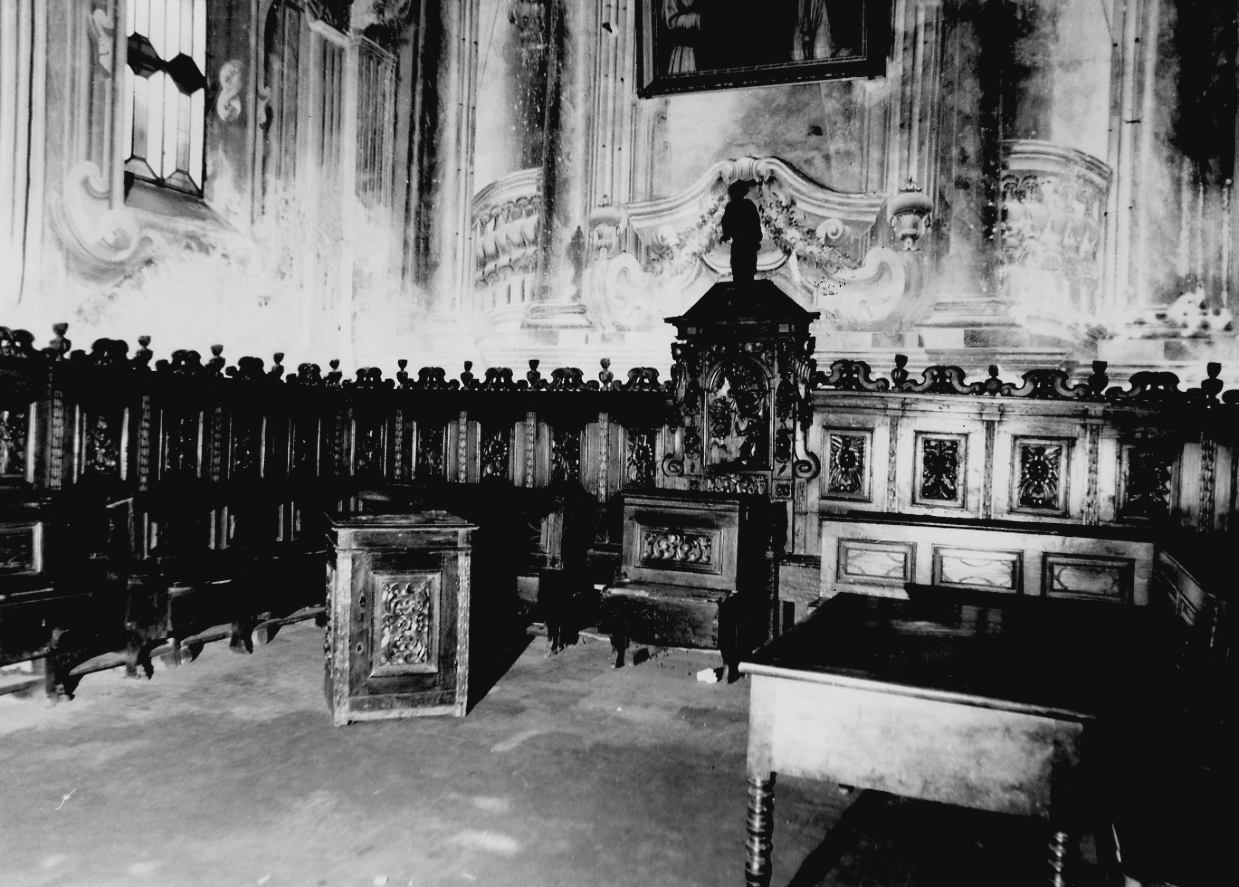 stalli del coro, insieme di Termine Bartolomeo (cerchia) (fine/inizio secc. XVII/ XVIII)