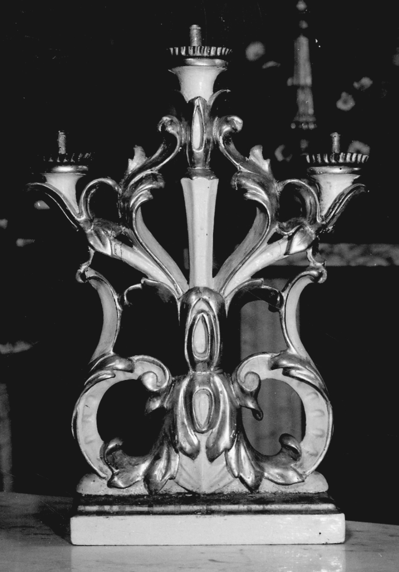 candeliere, coppia - bottega piemontese (prima metà sec. XIX)