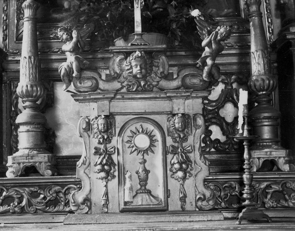 tabernacolo - a frontale architettonico, elemento d'insieme - bottega biellese (seconda metà sec. XVII)