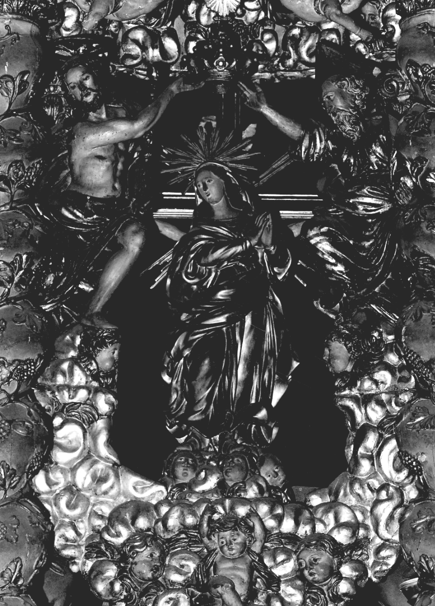 incoronazione di Maria Vergine (statua, elemento d'insieme) di Vaglio Giovanni (ultimo quarto sec. XVII)
