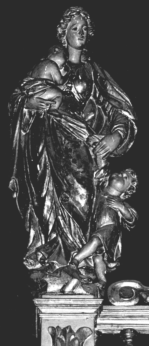 Carità (statua, elemento d'insieme) di Vaglio Giovanni (ultimo quarto sec. XVII)
