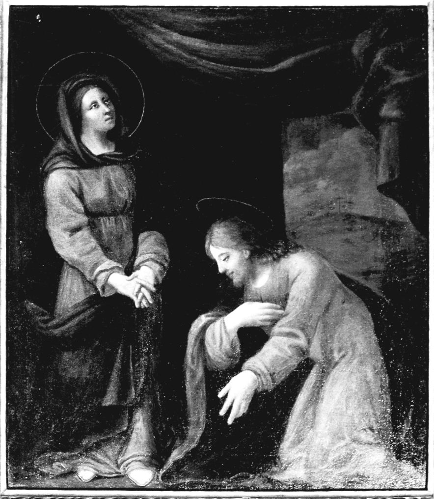 commiato di Cristo dalla Madonna (dipinto, opera isolata) - ambito lombardo-piemontese (sec. XVII)