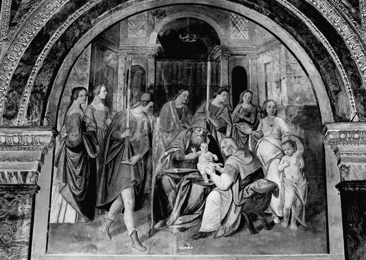 circoncisione di Gesù Bambino (dipinto, elemento d'insieme) di Costantino Vincenzo (secondo quarto sec. XVII)