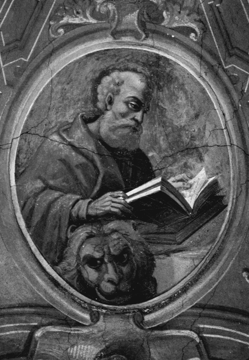 San Marco Evangelista (dipinto, elemento d'insieme) di Ciancia Perrone Antonio (terzo quarto sec. XIX)
