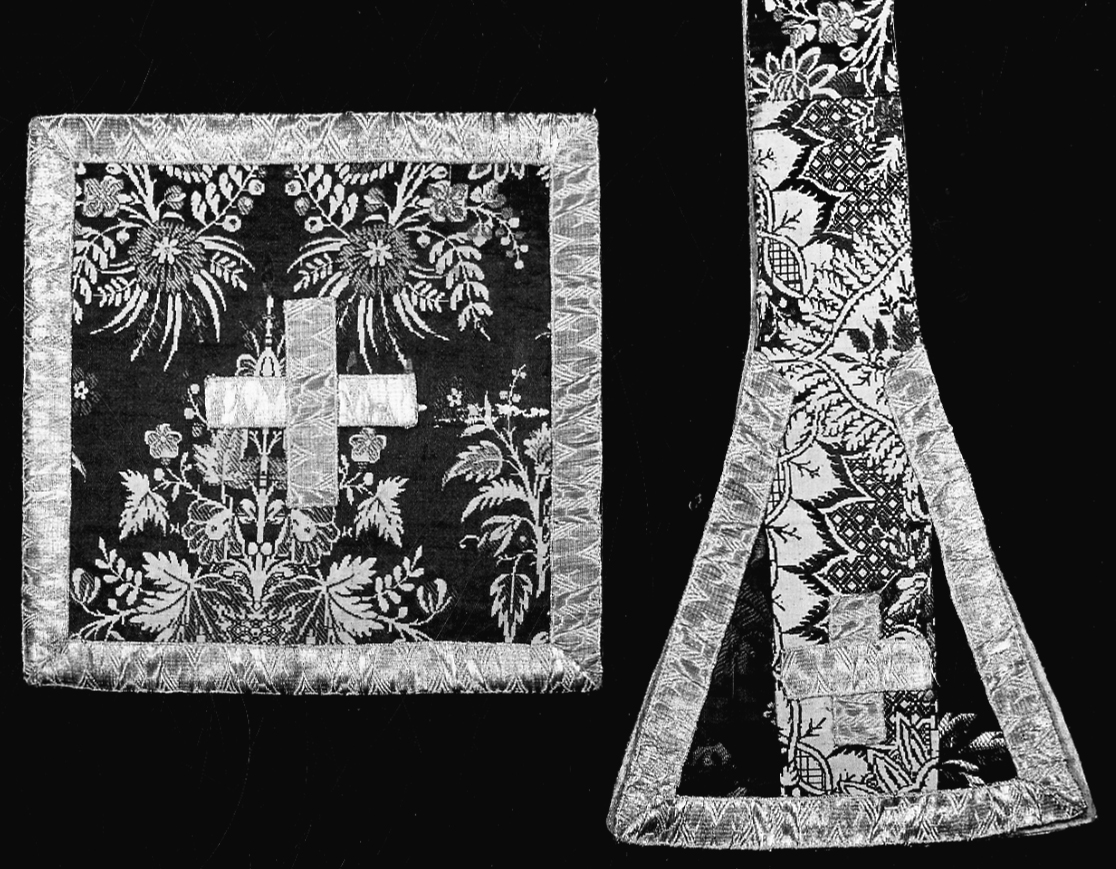 borsa del corporale, elemento d'insieme - manifattura Italia settentrionale (primo quarto sec. XVIII)